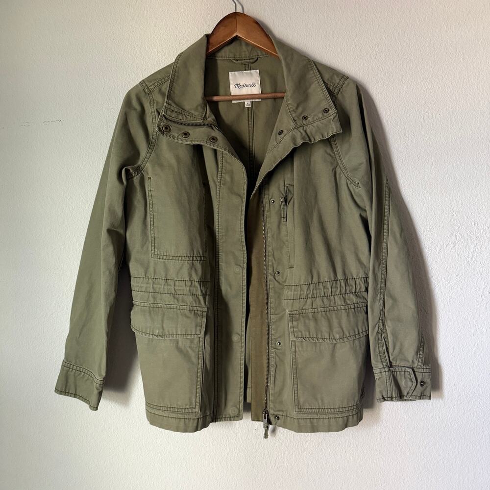 Madewell Women’s M Olive Green Utility Field Jacket Military Cotton